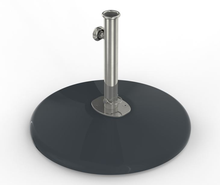 ACF - ALUMINUM CONCRETE BASE WITHOUT WHEELS - SHORT EDGE