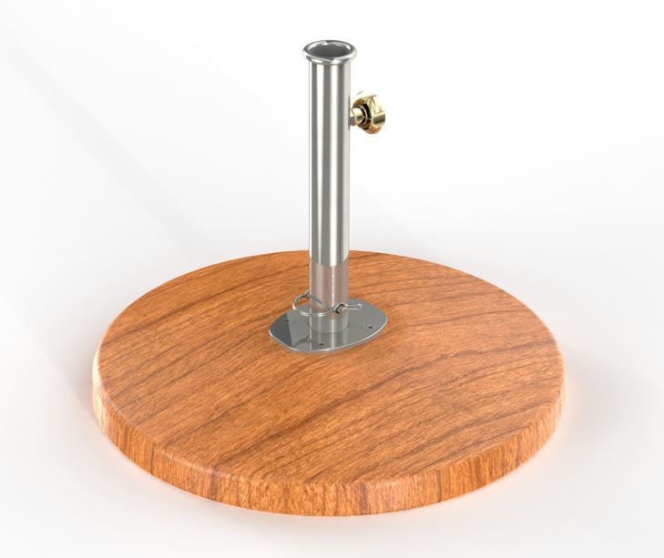 ACF - ALUMINUM CONCRETE BASE WITHOUT WHEELS - TALL EDGE