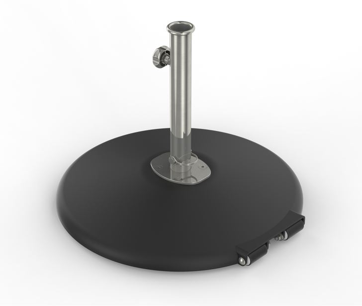 ACFW - ALUMINUM CONCRETE BASE WITH WHEELS - SHORT EDGE