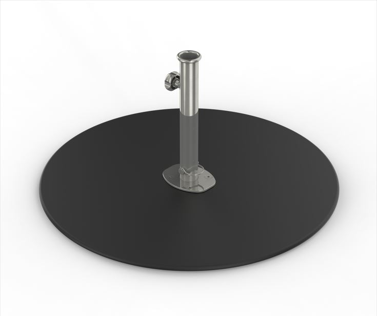 GVSR - GALVANIZED STEEL BASE WITHOUT WHEELS - ROUND