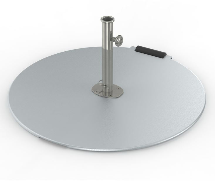 GVSWR - GALVANIZED STEEL BASE WITH WHEELS - ROUND