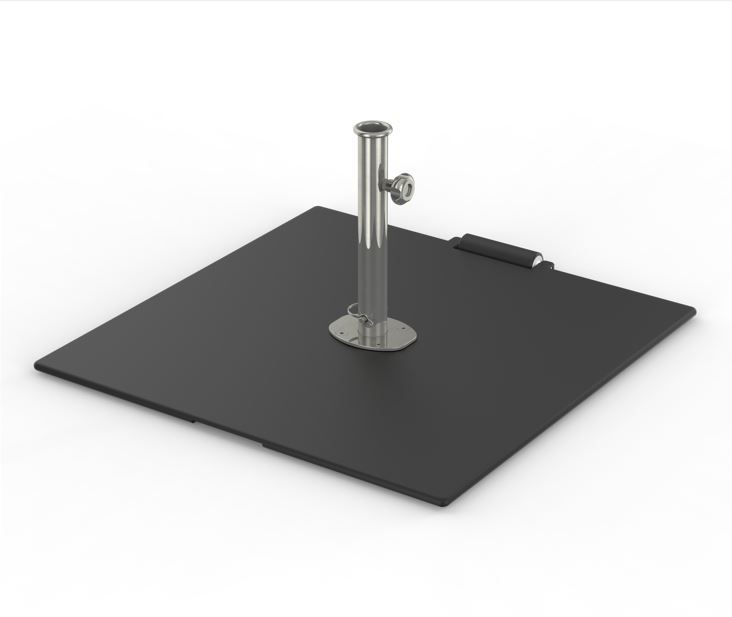 GVSWS - GALVANIZED STEEL BASE WITH WHEELS - SQUARE